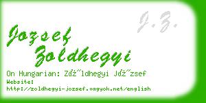 jozsef zoldhegyi business card